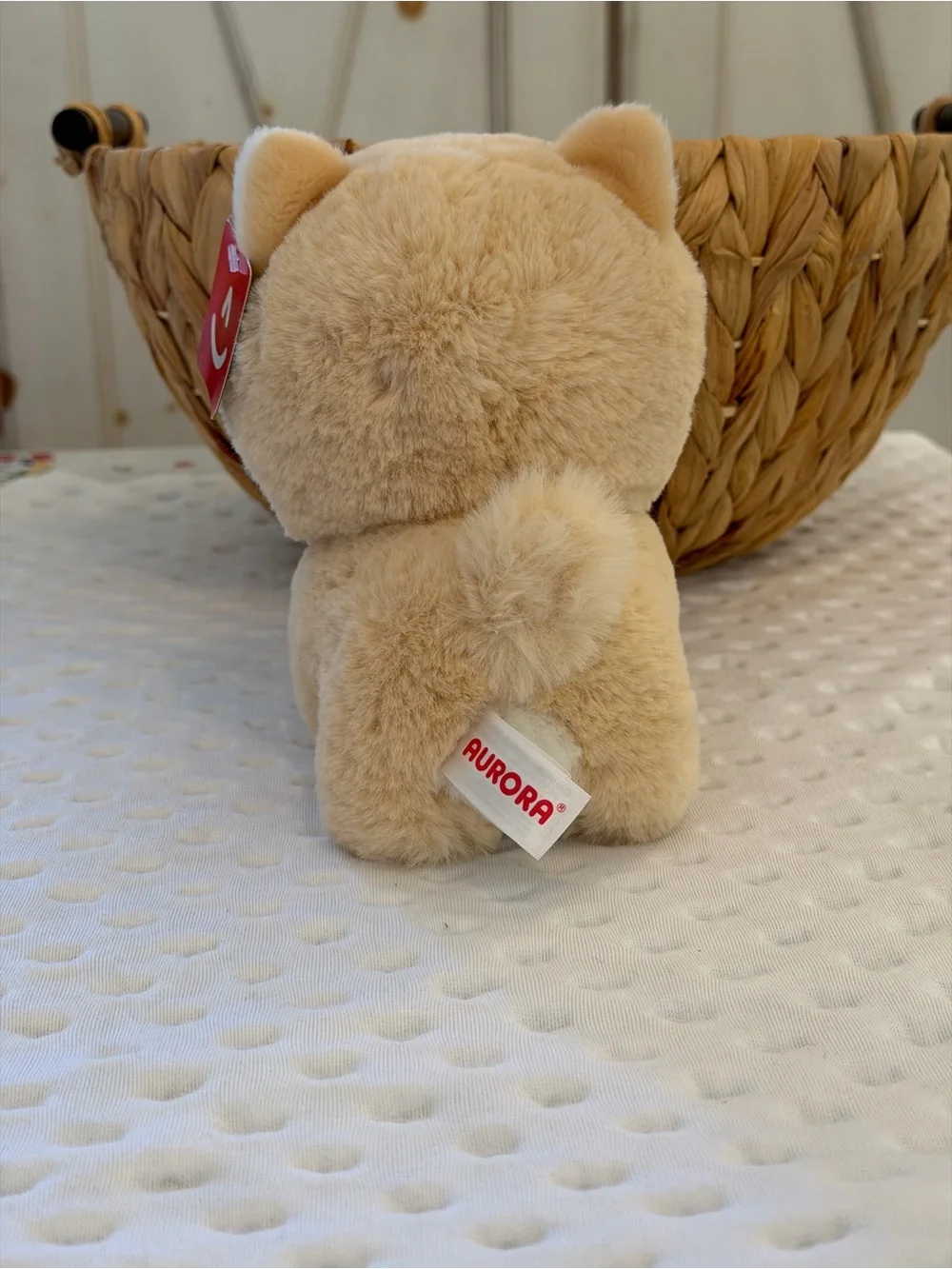 Aurora Beige and White Pomeranian Puppy Plush